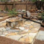 Flagstone Fire Pit Patio Residential Landscaping