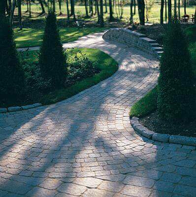 Paver Sidewalk and Retaining Walls Dawson County