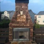 Custom Flagstone Fireplace
