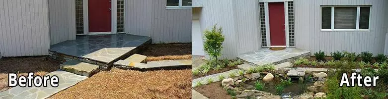 Landscape Installation Before and After